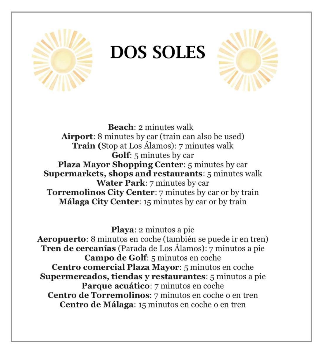 Dos Soles - Only 100 Meters From Beach 토레몰리노스 외부 사진